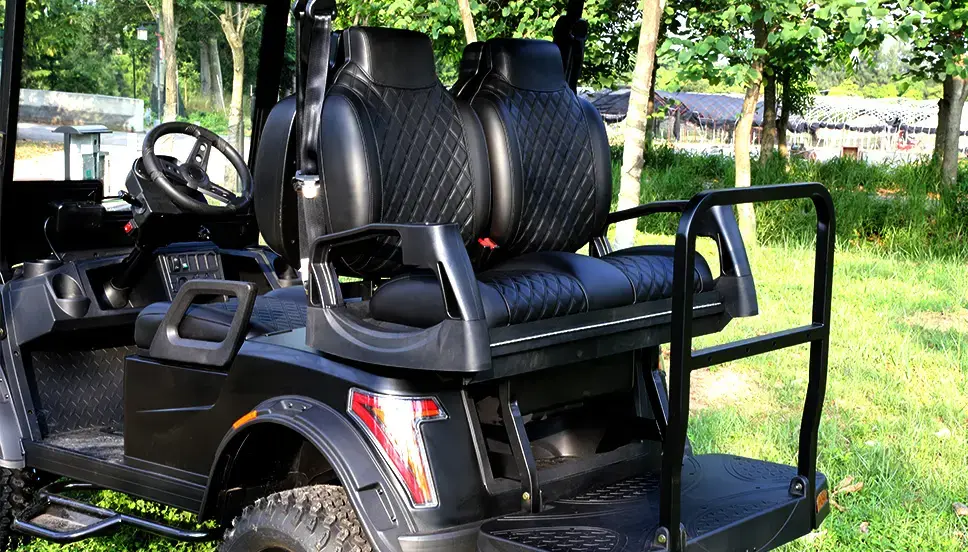 Rear View of an Off-Road Electric Cart Rear view of an off-road electric cart