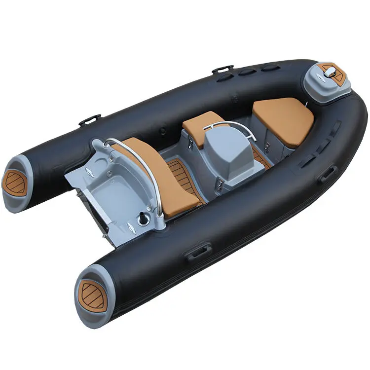Black Aluminum Semi-Rigid Boat